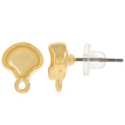 Cymbal - Pendientes para Ginko 12x10 mm - Kamares - Dorado con oro fino x2