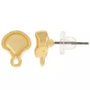 Cymbal - Pendientes para Ginko 12x10 mm - Kamares - Dorado con oro fino x2
