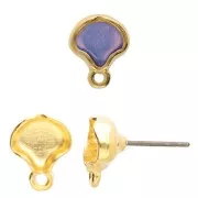 Cymbal - Pendientes para Ginko 12x10 mm - Kamares - Dorado con oro fino x2