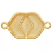 Cymbal - Inserto para cuentas Chevron 23x13 mm - Vatos - Dorado con oro fino x1