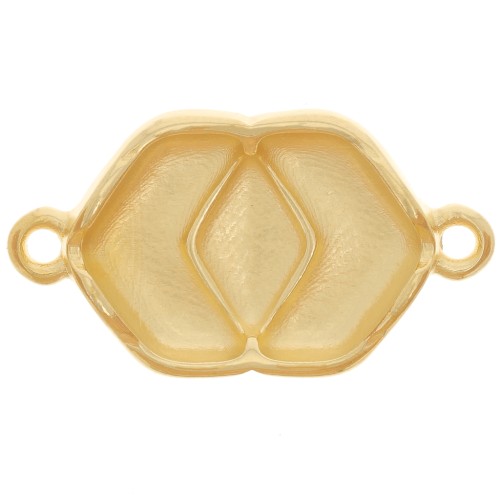 Cymbal - Inserto para cuentas Chevron 23x13 mm - Vatos - Dorado con oro fino x1