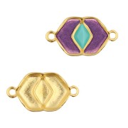 Cymbal - Inserto para cuentas Chevron 23x13 mm - Vatos - Dorado con oro fino x1