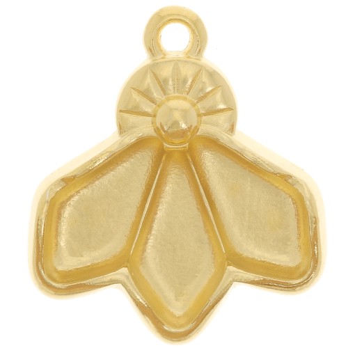 Cymbal - Charm para Cometa Perla 19x17 mm - Dentro - Dorado con oro fino x1