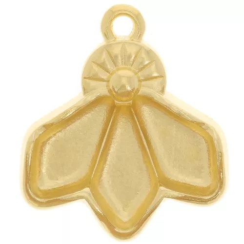 Cymbal - Charm para Cometa Perla 19x17 mm - Dentro - Dorado con oro fino x1