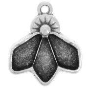 Cymbal - Charm para Cuenta Cometa 19x17 mm - Dentro - Plata Envejecida x1