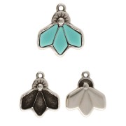 Cymbal - Charm para Cuenta Cometa 19x17 mm - Dentro - Plata Envejecida x1