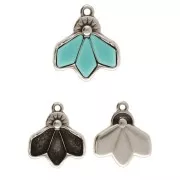 Cymbal - Charm para Cuenta Cometa 19x17 mm - Dentro - Plata Envejecida x1