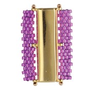 Cymbal - Cierre magnético para cuentas Delica 11/0 30x13 mm Axos III Dorado con oro fino