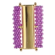 Cymbal - Cierre magnético para cuentas Delica 11/0 30x13 mm Axos III Plateado antiguo