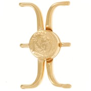 Cymbal Cierre magnético para cuentas Delica 11/0 30x18 mm Souda III Dorado con oro fino