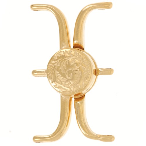 Cymbal Cierre magnético para cuentas Delica 11/0 30x18 mm Souda III Dorado con oro fino