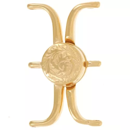 Cymbal Cierre magnético para cuentas Delica 11/0 30x18 mm Souda III Dorado con oro fino