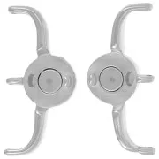 Cymbal Cierre magnético para cuentas Delica 11/0 30x18 mm Souda III Plateado antiguo