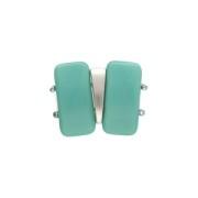 Cymbal - Conector de cuenta portadora 17x8 mm Maratha - Plateado antiguo