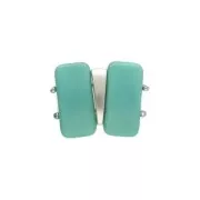 Cymbal - Conector de cuenta portadora 17x8 mm Maratha - Plateado antiguo