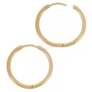 Criollas redondas de 22 mm para decorar - Acero inoxidable dorado 304L x2