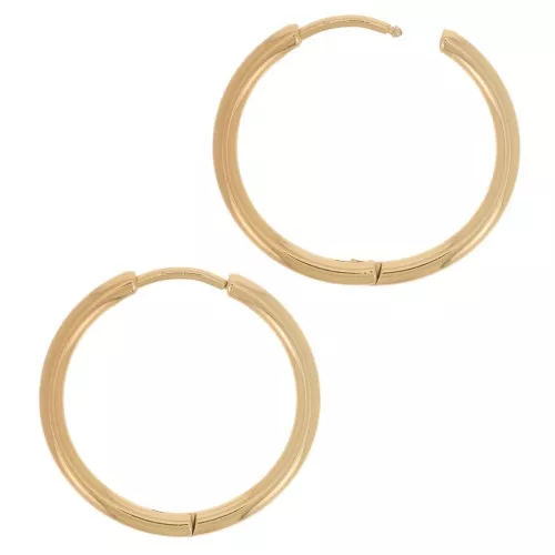 Criollas redondas de 22 mm para decorar - Acero inoxidable dorado 304L x2