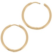 Criollas redondas de 24 mm para decorar - Acero inoxidable dorado 304L x2