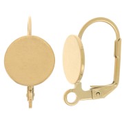 Ganchos de 17 mm para cabujón de 10 mm - Acero inoxidable dorado 304 x2|raw }}