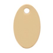 Dijes ovalados 10x6 mm - Acero inoxidable 304 Dorado x4