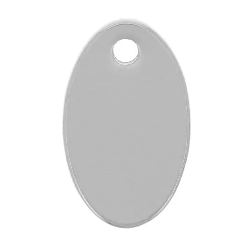 Dijes ovalados 10x6 mm - acero inoxidable 304 x4