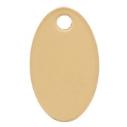 Dijes ovalados 12x7 mm - Acero inoxidable 304 Oro x4