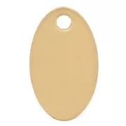 Dijes ovalados 12x7 mm - Acero inoxidable 304 Oro x4