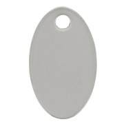 Dijes ovalados 12x7 mm - acero inoxidable 304 x4|raw }}