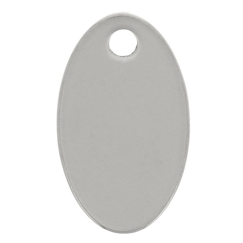 Dijes ovalados 12x7 mm - acero inoxidable 304 x4