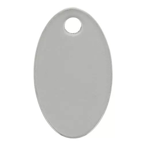 Dijes ovalados 12x7 mm - acero inoxidable 304 x4