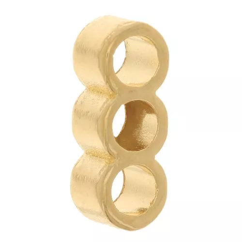 Pulsador 13x4,5 mm para cordones de 3 x 3 mm - Dorado x1