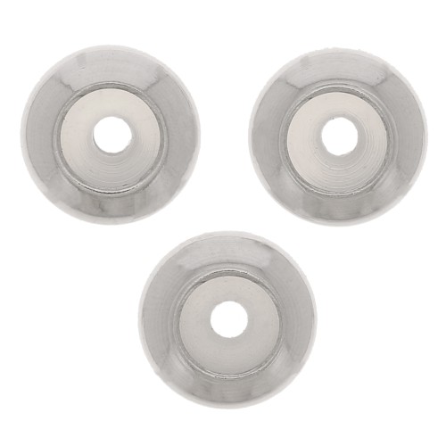 Cordón de tope de 6 mm con orificio de 2 mm - acero inoxidable 316 x1