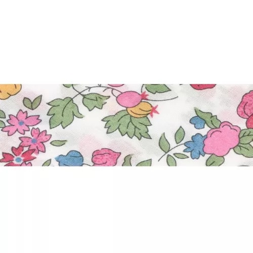 Liberty Organic tela al bies - Nancy Ann - Fraise x1m
