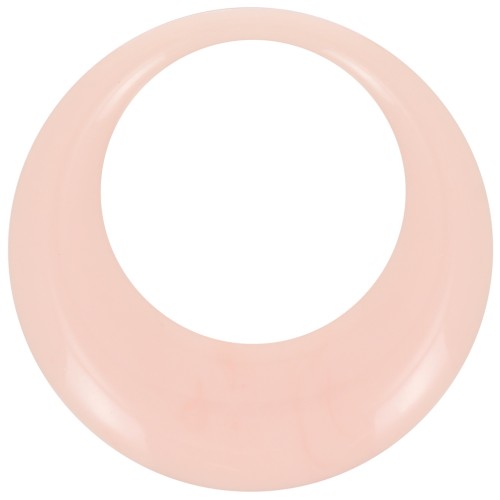 Colgante redondo hueco de resina opaca 44 mm - Rosa claro x1