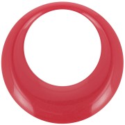 Colgante redondo hueco de resina opaca 44 mm - Rojo oscuro x1|raw }}