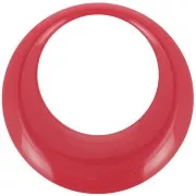 Pendentif rond évidé en résine opaque 44 mm - Rouge foncé x1