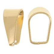 Gancho 10 mm sin anilla - Acero inoxidable 304 Dorado x5