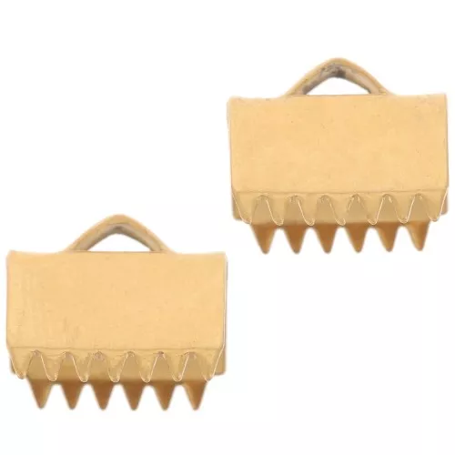 Terminales para apretar 10,5x9 mm - Acero inoxidable 304 Dorado x2