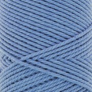Bobina de cordón de algodón para macramé de 2 mm - Azul claro x100m