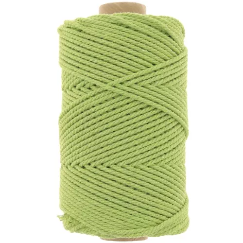 Bobina de cordón de algodón para macramé de 2 mm - Verde menta x100m