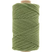 Bobina de cordón de algodón para macramé de 2 mm - Verde eucalipto x100m