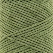 Bobina de cordón de algodón para macramé de 2 mm - Verde eucalipto x100m
