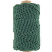Bobina de cordón de algodón para macramé de 2 mm - Verde botella x100m|raw }}