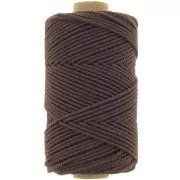 Bobina de cordón de algodón para macramé de 2 mm - Chocolate x100m