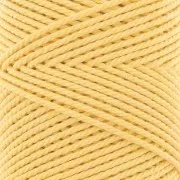 Bobina de cordón de algodón para macramé de 2 mm - Amarillo pálido x100m