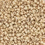 Cuentas Rocalla Miyuki Duracoat 11/0 5101 - Oro pálido galvanizado x 100 g