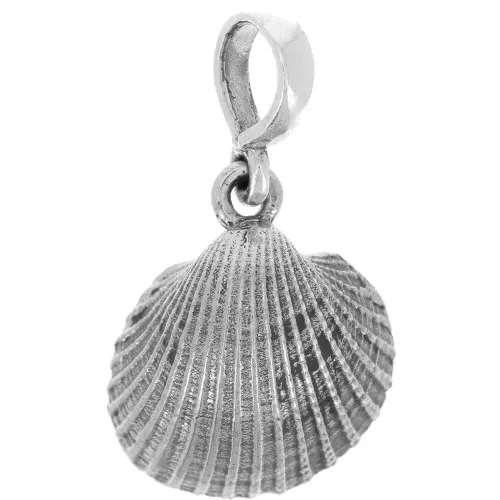 Colgante Concha 17x14,5 mm - Plata de ley 925 oxidada x1