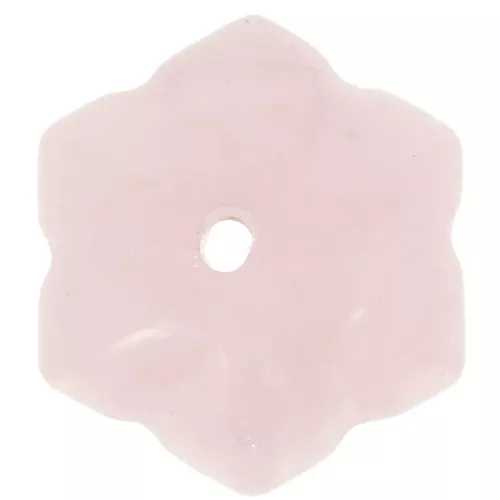 Cuenta redonda calabaza 12 mm - Cuarzo rosa x1