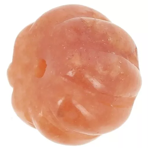 Cuenta de gema de color calabaza de 13 mm - Aventurina roja x1