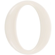 Eslabón acrílico oval 39x34 mm - Marfil x1